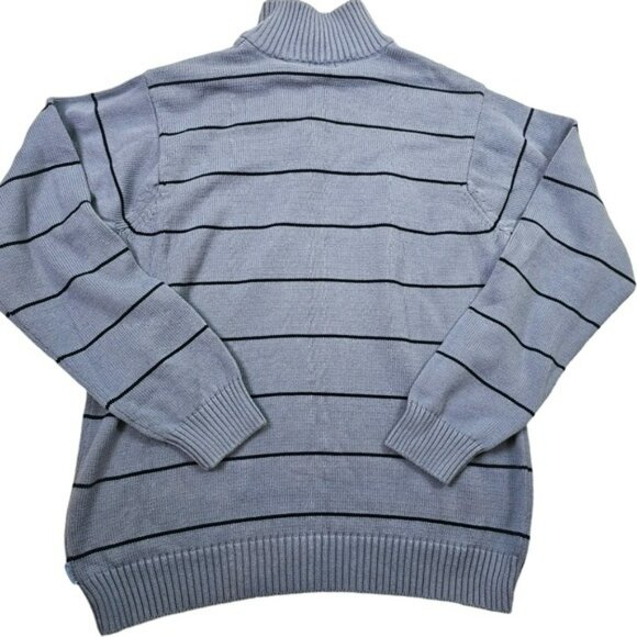IZOD Men's Cotton Knit Striped Button Up Sweater in Large - Picture 2 of 5